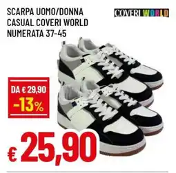 Famila SCARPA UOMO/DONNA CASUAL COVERI WORLD NUMERATA 37-45 offerta