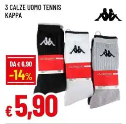 Famila 3 CALZE UOMO TENNIS KAPPA offerta