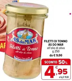Iperal Filetti di Tonno Às do Mar all'olio di oliva offerta