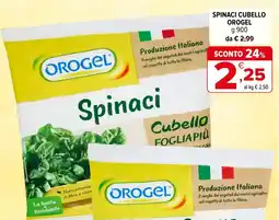 Iperal Spinaci Cubello Orogel offerta