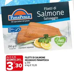 Iperal Filetti di Salmone Selvaggio Panapesca offerta