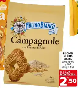 Iperal Mulino Bianco Biscotti Campagnole offerta