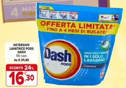 Iperal Detersivo lavatrice pods Dash offerta