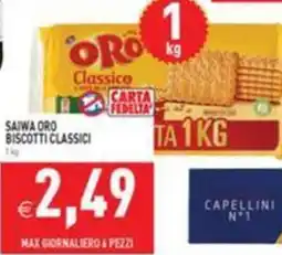 Supermercati Agorà Saiwa oro biscotti classici offerta