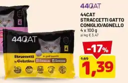 DPiù 44CAT Straccetti Gatto Coniglio/Agnello offerta