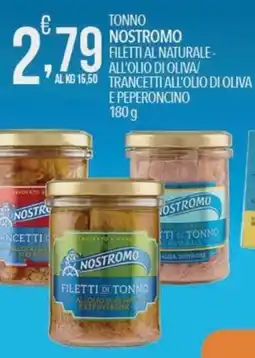Iper Romagnolo Nostromo tonno filetti al naturale all'olio di oliva/ trancetti all'olio di oliva e peperoncino offerta