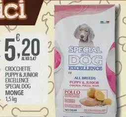 Iper Romagnolo Crocchette puppy & junior excellence special dog monge offerta