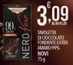 Iper Romagnolo Tavoletta di cioccolato fondente extra amaro 99% Novi offerta