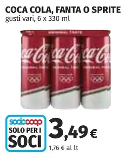 Coop Coca Cola, Fanta o Sprite offerta