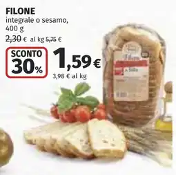 Coop Filone integrale o sesamo offerta