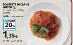 Coop Polpette di carne Gusto Qui offerta