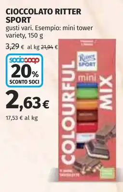 Coop Cioccolato Ritter Sport Colourful Mix offerta