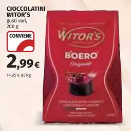 Coop Cioccolatini Witor's Boero Originale offerta