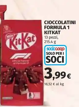 Coop Cioccolatini Formula 1 KitKat offerta