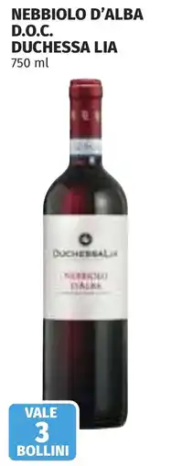 Coop Nebbiolo d'Alba D.O.C. Duchessa Lia offerta
