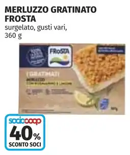 Coop Merluzzo gratinato Frost offerta