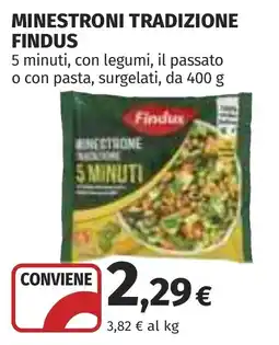 Coop Minestrone tradizione Findus offerta