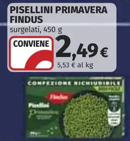 Coop Pisellini primavera Findus offerta
