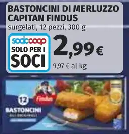 Coop Bastoncini di merluzzo Capitan Findus offerta