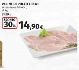 Coop Veline di pollo fileni offerta
