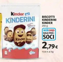 Coop Biscotti Kinderini Kinder offerta