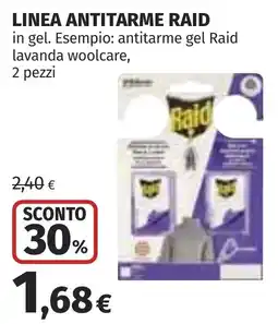 Coop antitarme gel Raid lavanda woolcare offerta