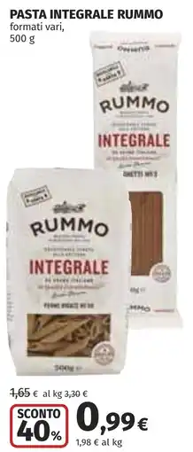 Coop Pasta integrale Rummo offerta