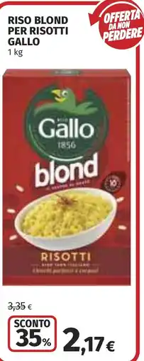 Coop Riso blond per risotti Gallo offerta
