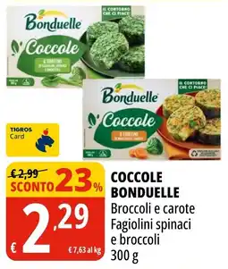 Tigros Coccole Bonduelle Broccoli e carote offerta