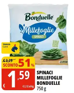 Tigros Spinaci Millefoglie Bonduelle offerta