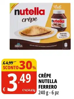 Tigros Crêpe Nutella Ferrero offerta