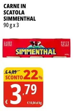 Tigros Carne in scatola Simmenthal offerta