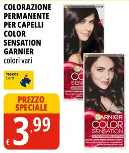 Tigros Colorazione permanente per capelli Color Sensation Garnier offerta