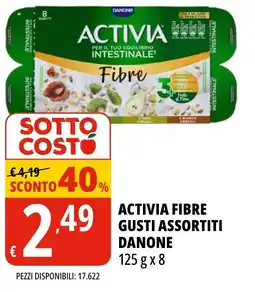 Tigros Activia Fibre Gusti Assortiti Danone offerta
