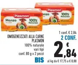Conad Omogeneizzati alla carne Plasmon offerta