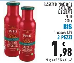 Conad Passata extrafine Petti offerta