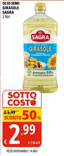 Tigros Olio semi girasole Sagra offerta