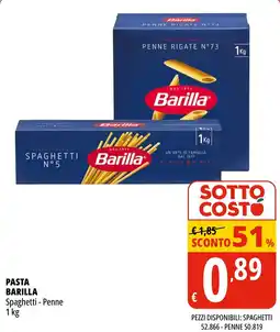 Tigros Pasta Barilla Spaghetti - Penne offerta