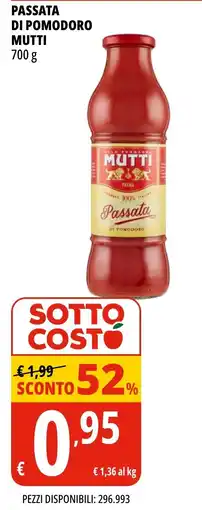 Tigros Passata di pomodoro Mutti offerta
