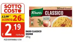 Tigros Dado classico Knorr offerta