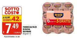 Tigros Tonno all'olio di oliva Rio Mare offerta