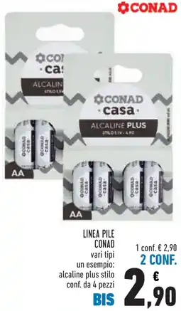 Conad Pile alcaline plus stilo CONAD offerta