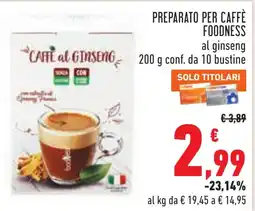 Conad Caffè al Ginseng Foodness offerta