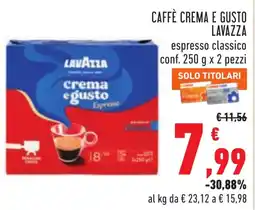 Conad Caffè crema e gusto Lavazza offerta