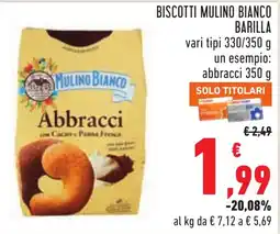 Conad Abbracci Mulino Bianco offerta
