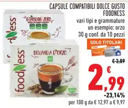 Conad Capsule compatibili Dolce Gusto Foodness offerta