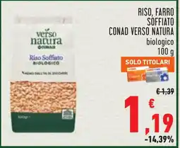 Conad Riso Soffiato biologico offerta