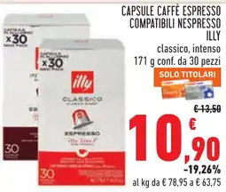 Conad Capsule caffè espresso compatibili Nespresso ILLY classico offerta