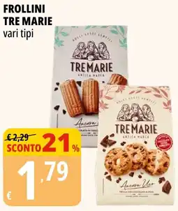 Tigros Frollini Tre Marie vari tipi offerta