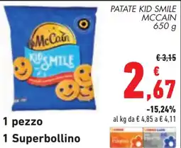 Conad Patate kid smile McCain offerta